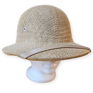 Vintage Safari Explorer Tan Woven Hat